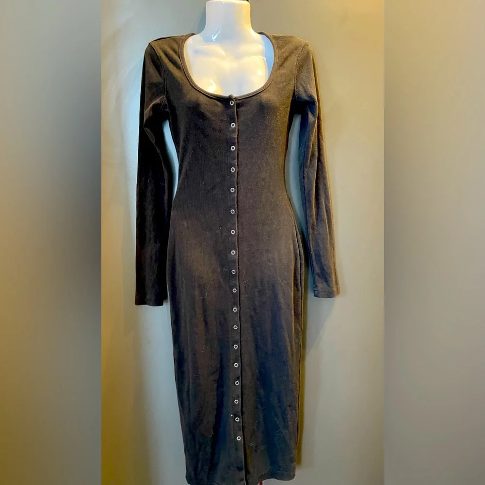 2/$30 Ribbed Buttoned Dress - Picture 1 of 1